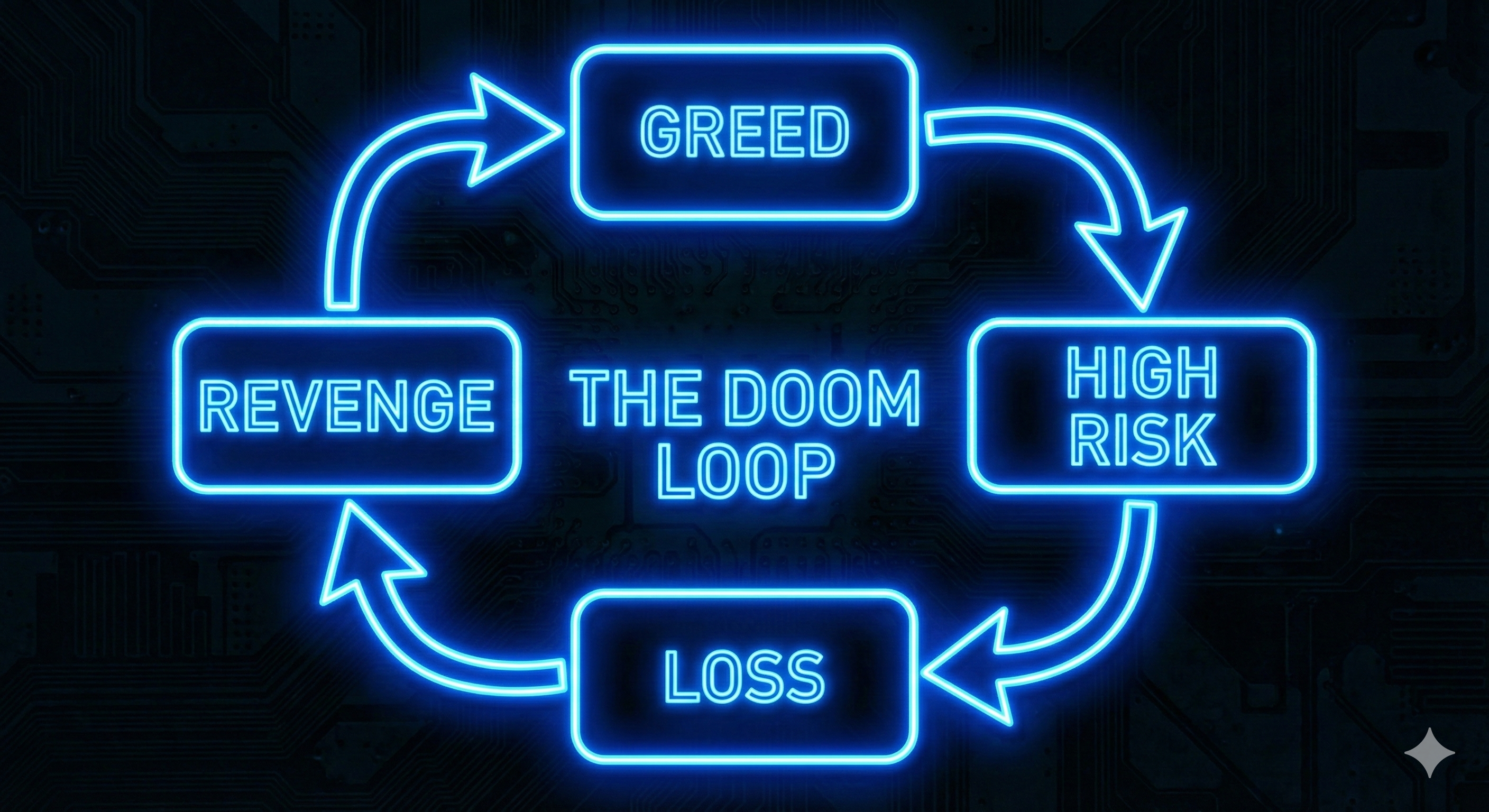 La Boucle de la Ruine : L'avidité mène au Risque Élevé, qui mène à la Perte, qui mène au Trading de Revanche.
