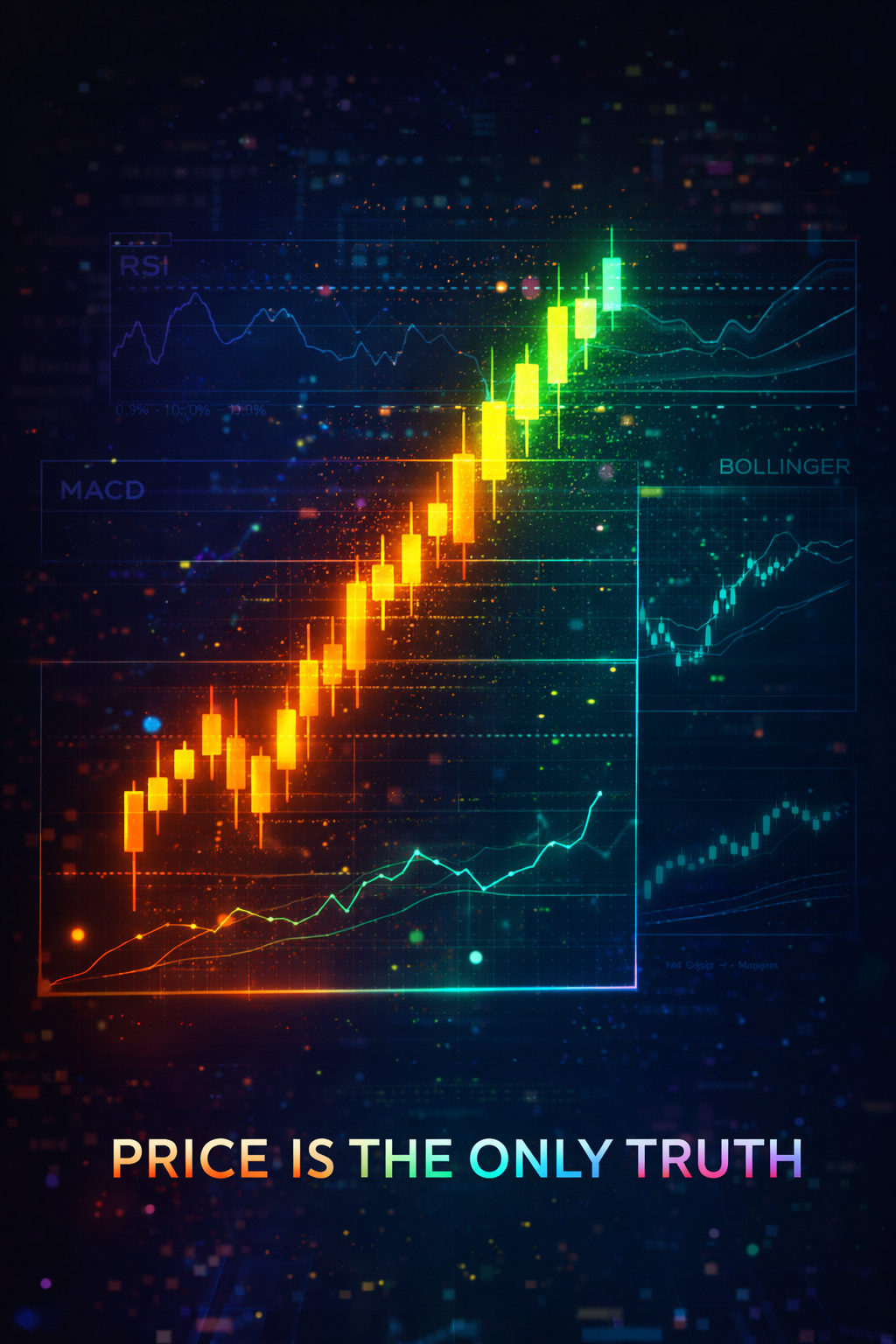 Ligne de prix dorée brillante traversant un nuage de fausses nouvelles.